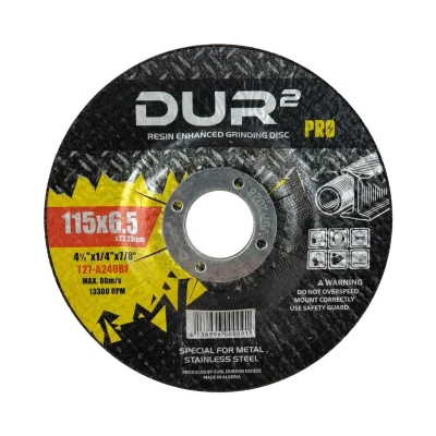 Disque à meuler acier 115x 6.5 x22.2 ( B / 10 pcs ) ** DUR