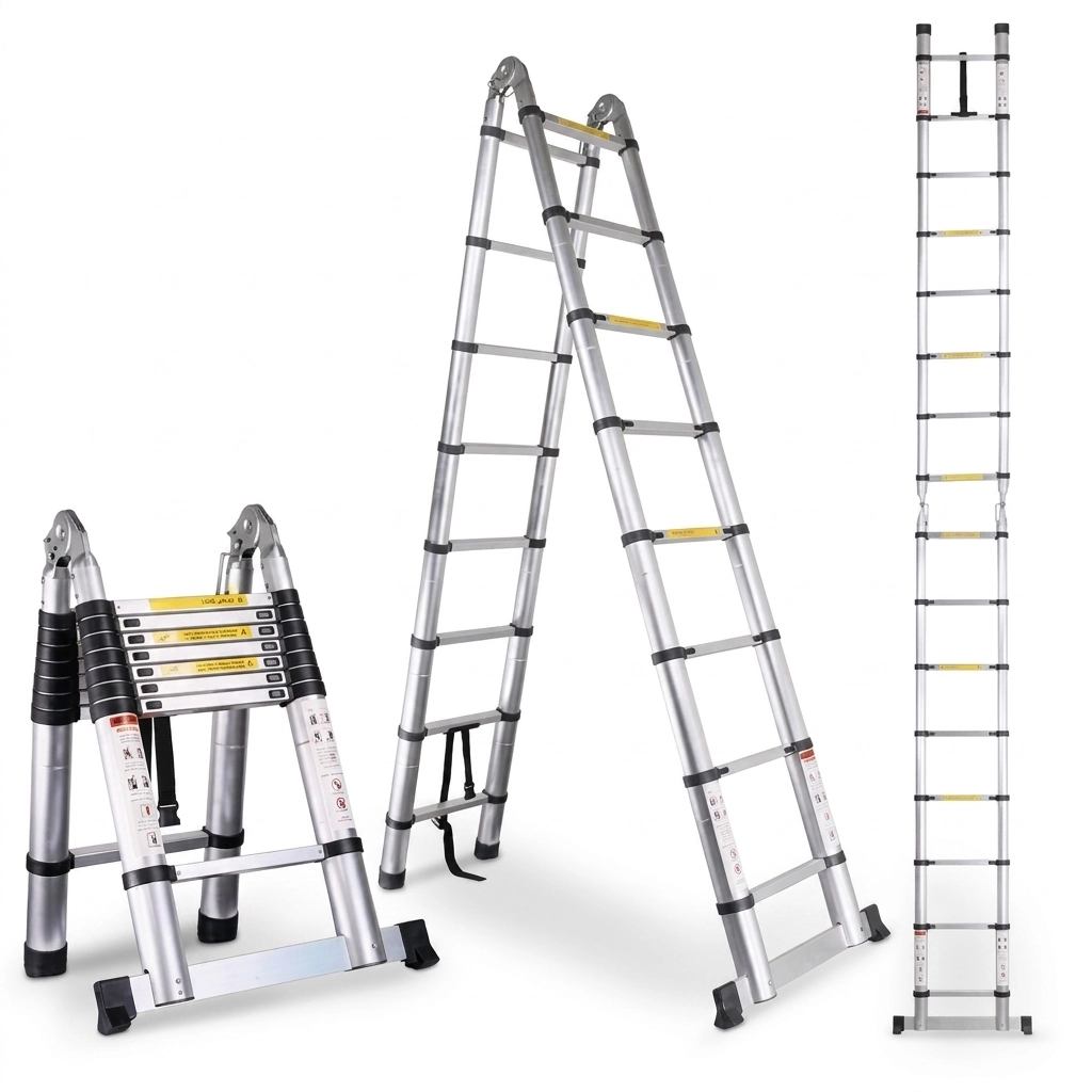 Escabeau en Aluminium Telescopique 3.8 M ref: 250804-03 ** RAIDERMAX