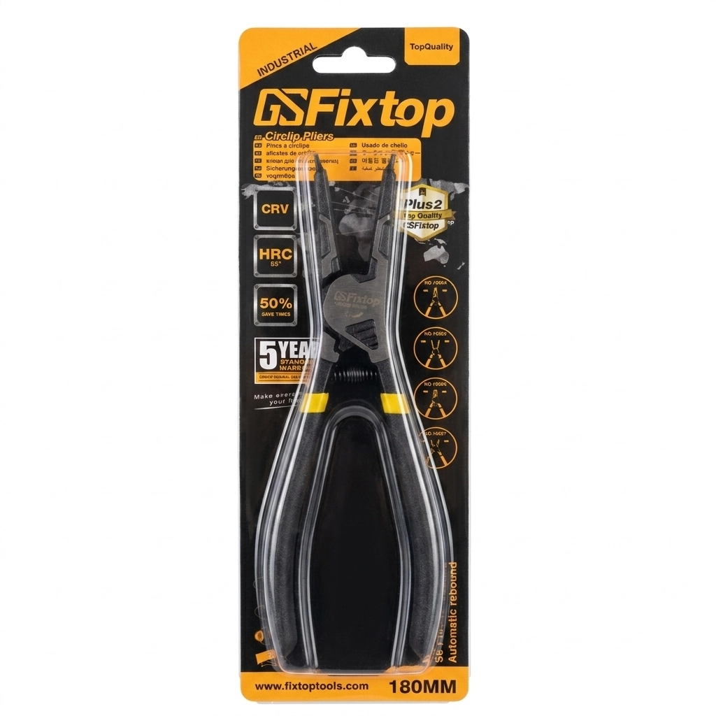Pince circlips Droit ouvrante 180mm Réf: 10504 ** FIXTOP