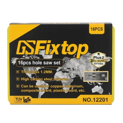 Jeu de scies à cloche 16 pcs Jaune Réf: 12201 ** FIXTOP