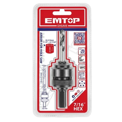 Mandrin Trepan (32 à 210 mm) HEXAGONAL Réf: EHSA05 ** EMTOP