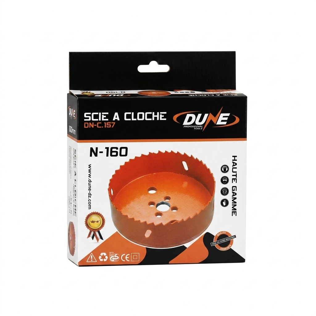 Scie cloche metal 160 mm Orange Réf: DN-C157 ** DUNE