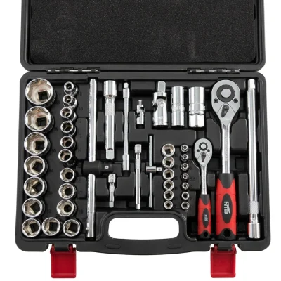 Caisse de Douille 44 Pcs 1/4"(4 a 14mm)._1/2"(8 a 32mm) Ref: R26A0071 ** NTB