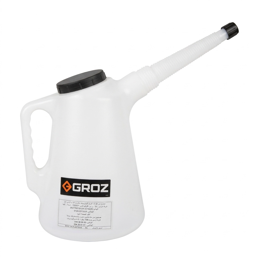 Tasse Mesureure d'huile a Bec ( 5 Litre ) en Plastique ** GROZ